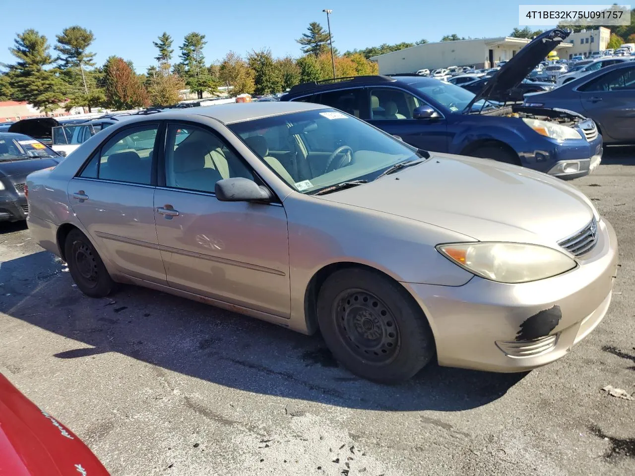 2005 Toyota Camry Le VIN: 4T1BE32K75U091757 Lot: 75643294