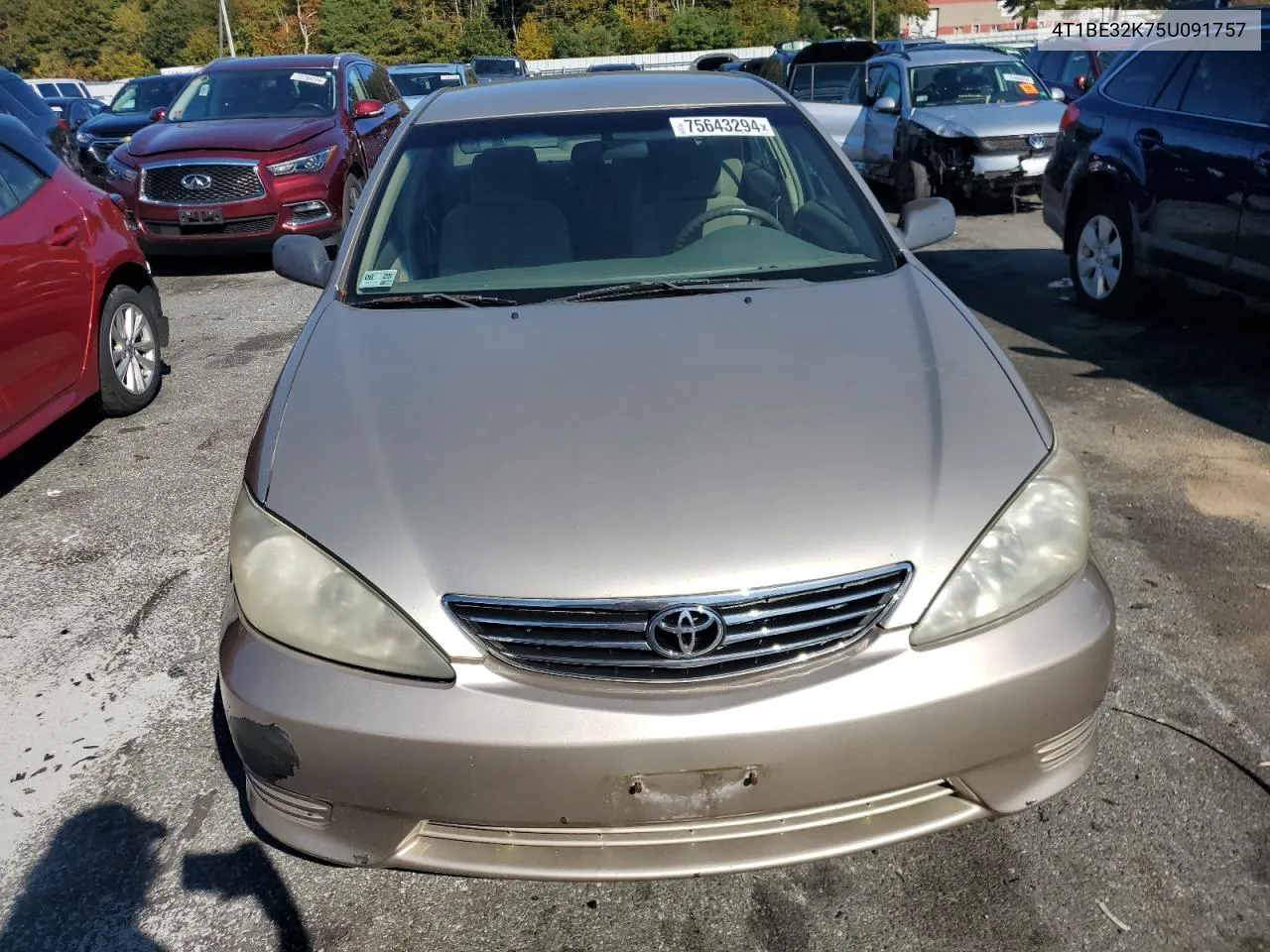 2005 Toyota Camry Le VIN: 4T1BE32K75U091757 Lot: 75643294