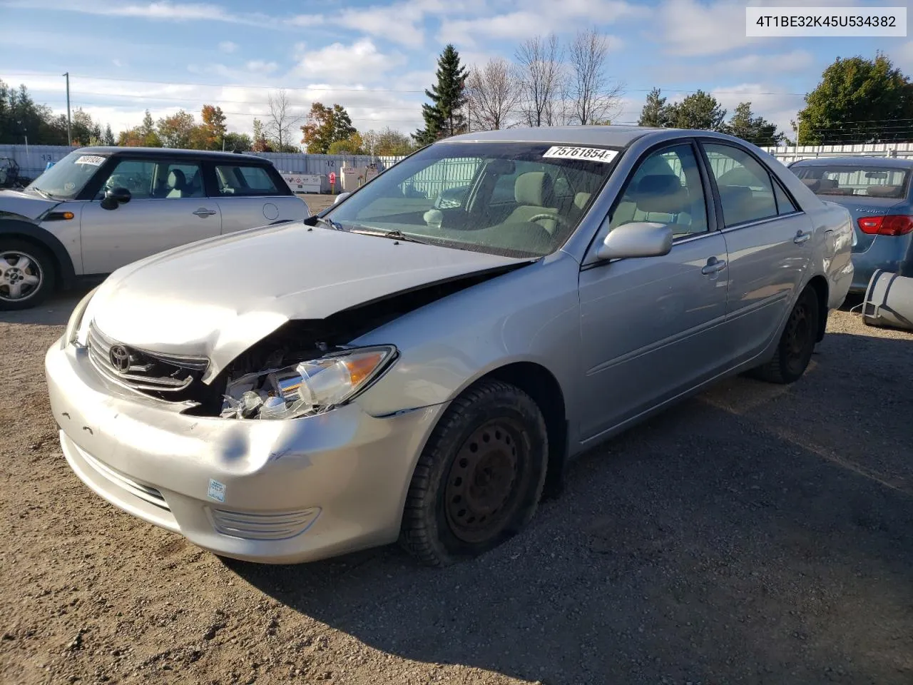 2005 Toyota Camry Le VIN: 4T1BE32K45U534382 Lot: 75761854