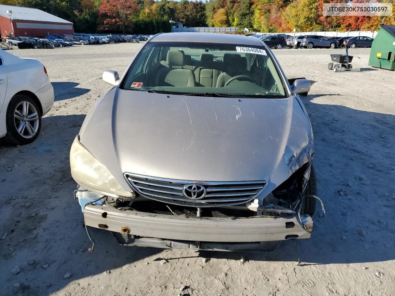 2005 Toyota Camry Le VIN: JTDBE30K753030597 Lot: 76364084