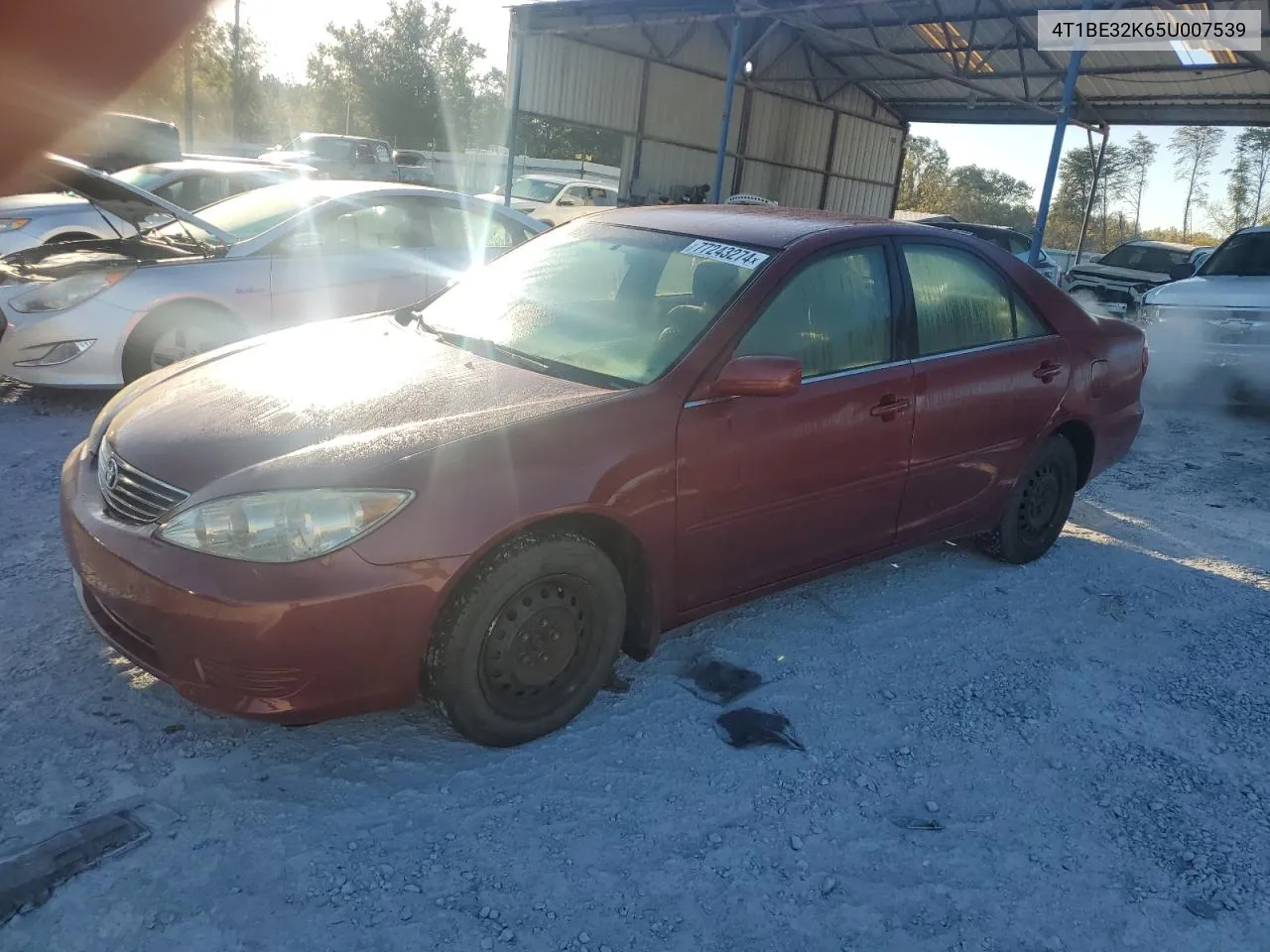 2005 Toyota Camry Le VIN: 4T1BE32K65U007539 Lot: 77243274