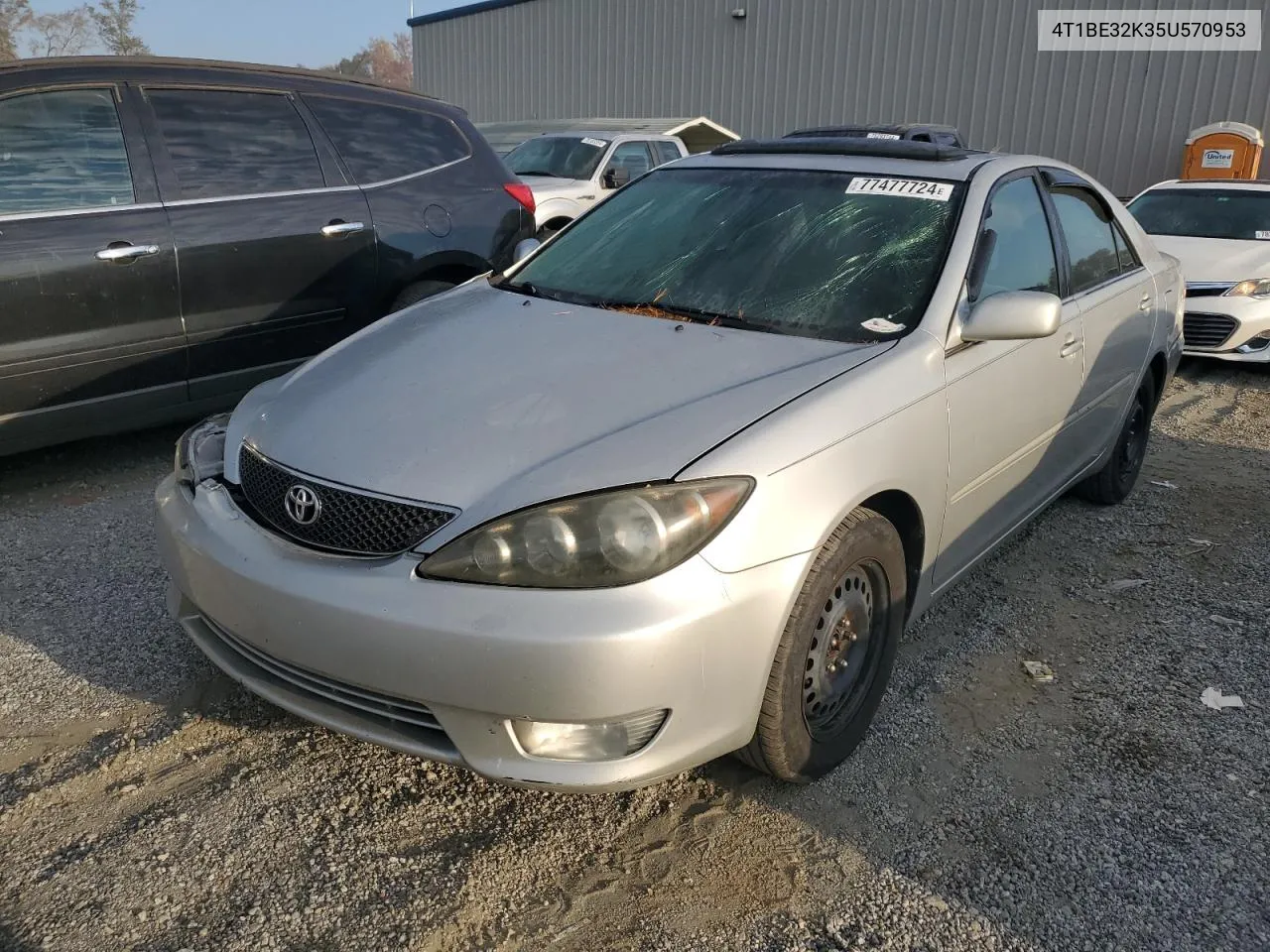 2005 Toyota Camry Le VIN: 4T1BE32K35U570953 Lot: 77477724