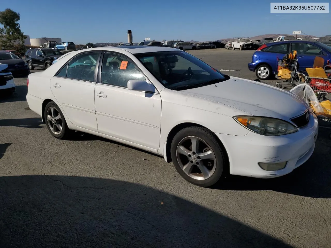 2005 Toyota Camry Se VIN: 4T1BA32K35U507752 Lot: 77490524