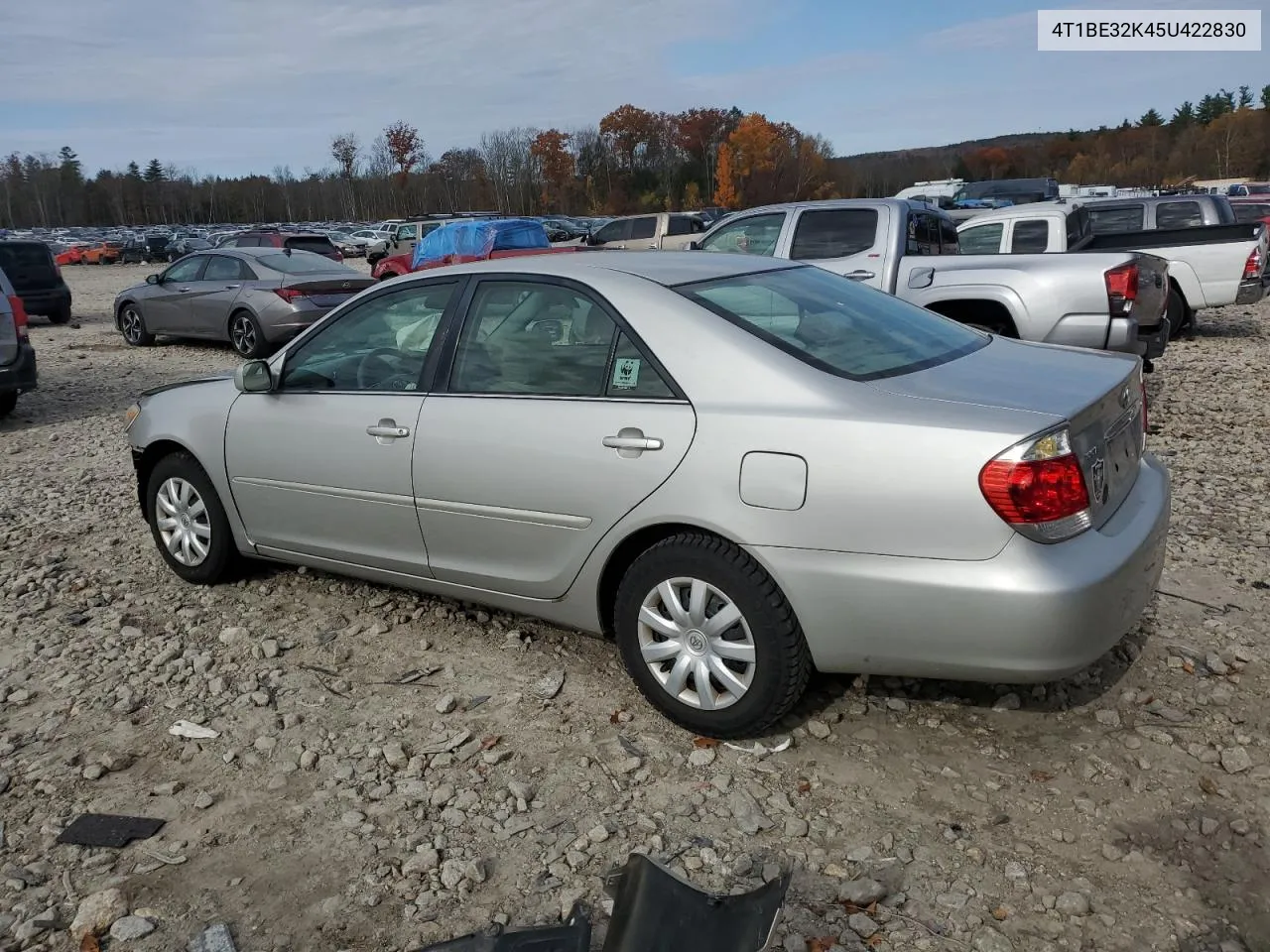 2005 Toyota Camry Le VIN: 4T1BE32K45U422830 Lot: 77667484