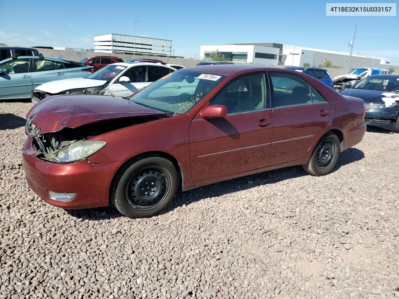 2005 Toyota Camry Le VIN: 4T1BE32K15U033157 Lot: 77847864