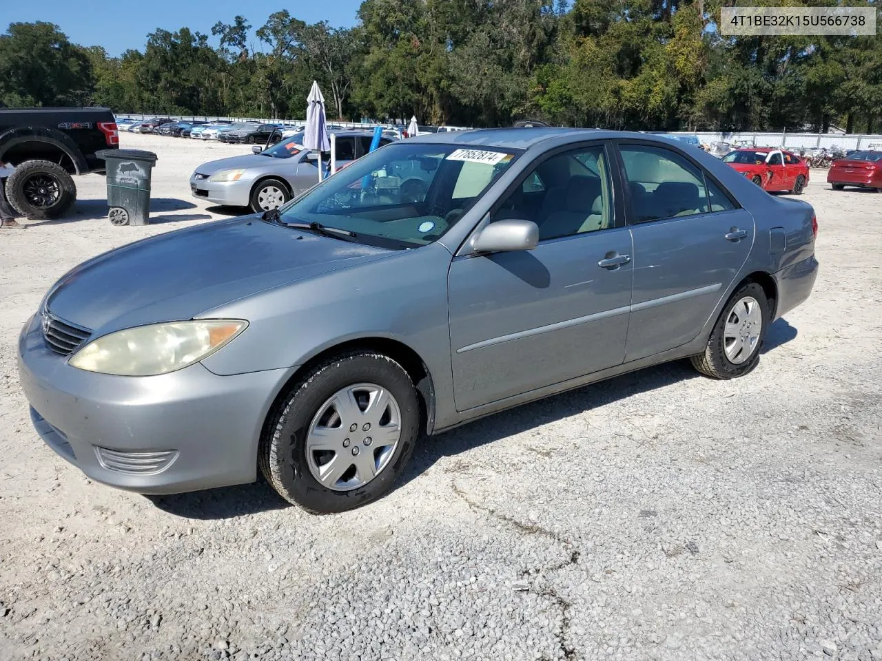 2005 Toyota Camry Le VIN: 4T1BE32K15U566738 Lot: 77852874