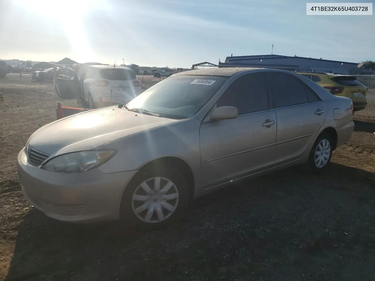 2005 Toyota Camry Le VIN: 4T1BE32K65U403728 Lot: 78986864