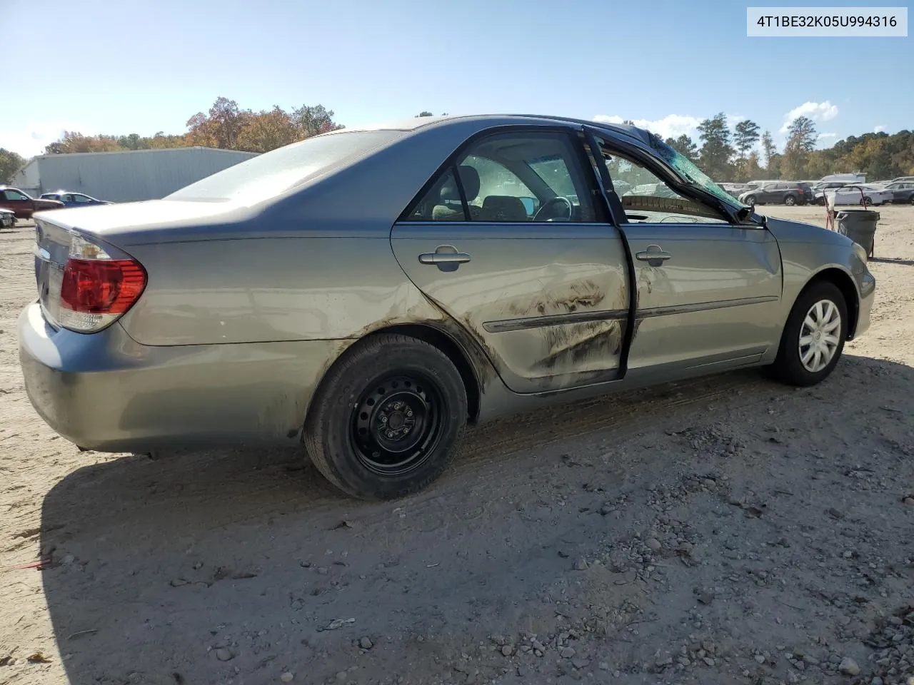 2005 Toyota Camry Le VIN: 4T1BE32K05U994316 Lot: 79075904