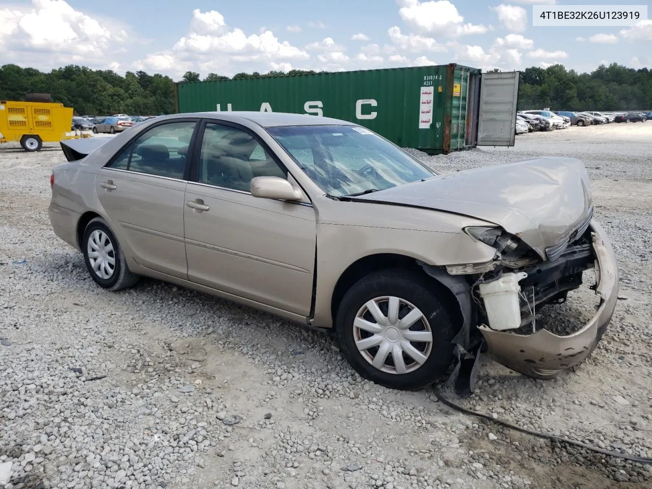 2006 Toyota Camry Le VIN: 4T1BE32K26U123919 Lot: 62427314