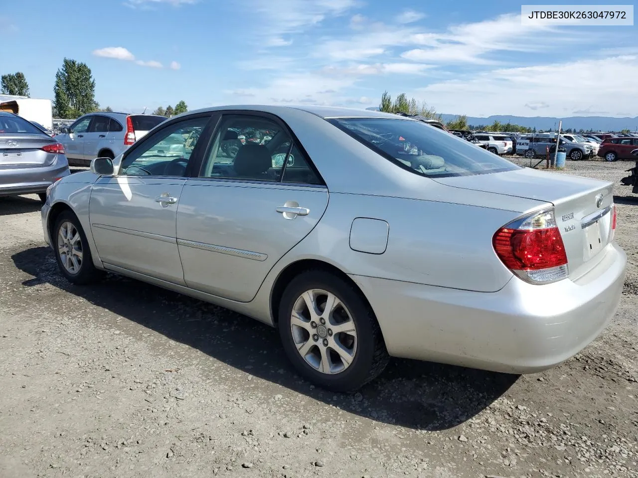 2006 Toyota Camry Le VIN: JTDBE30K263047972 Lot: 72091324