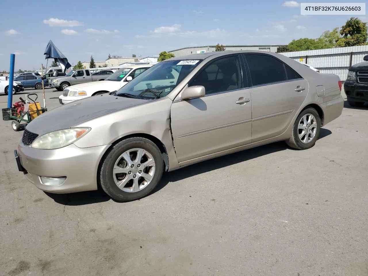 2006 Toyota Camry Le VIN: 4T1BF32K76U626603 Lot: 72254574