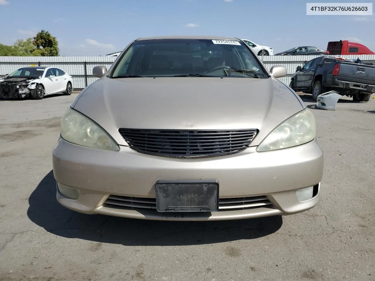 2006 Toyota Camry Le VIN: 4T1BF32K76U626603 Lot: 72254574