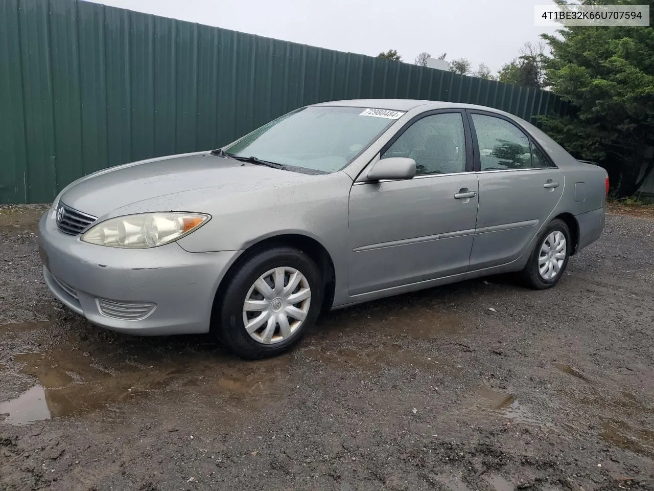 2006 Toyota Camry Le VIN: 4T1BE32K66U707594 Lot: 72980484