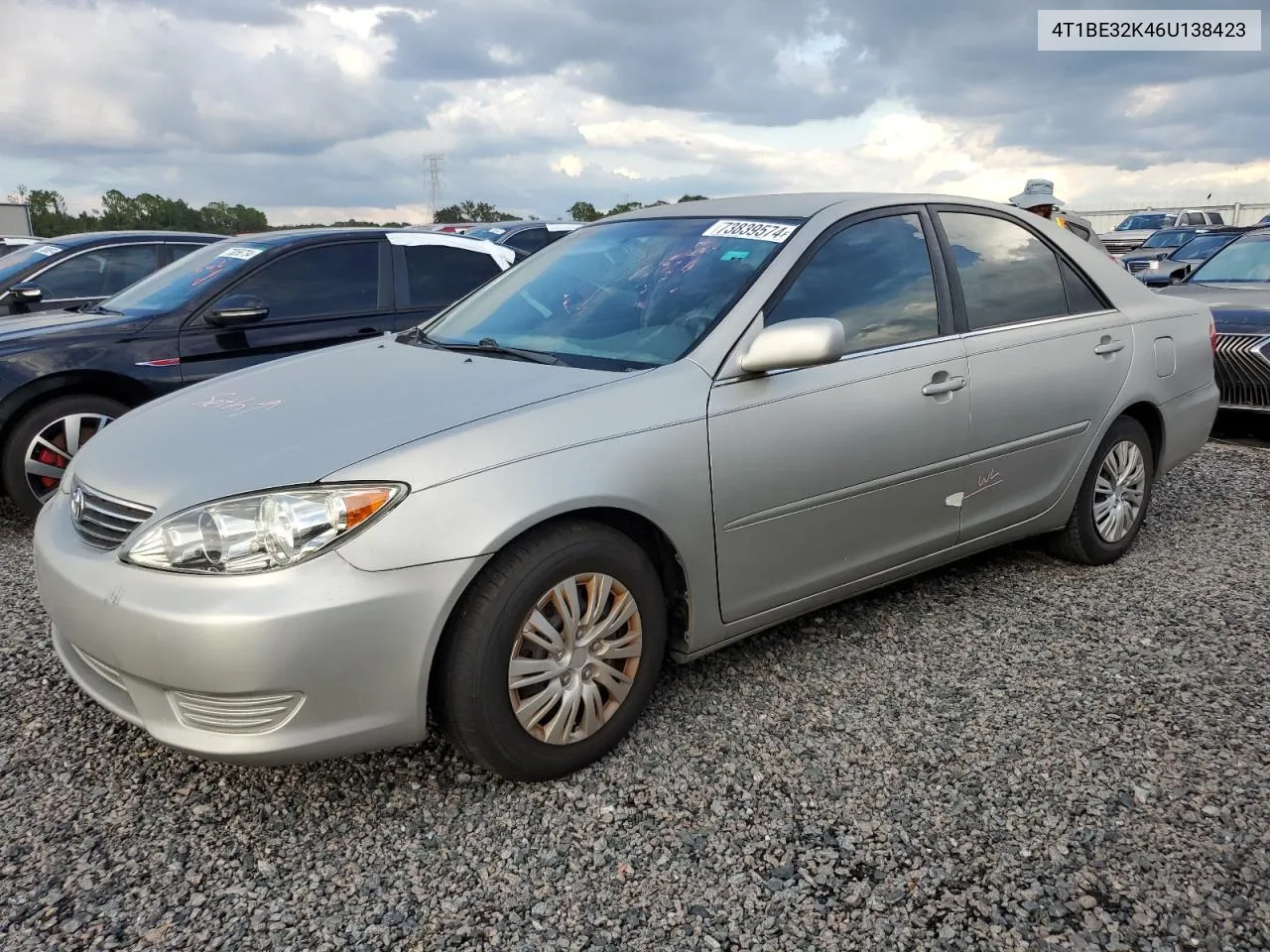 2006 Toyota Camry Le VIN: 4T1BE32K46U138423 Lot: 73839574