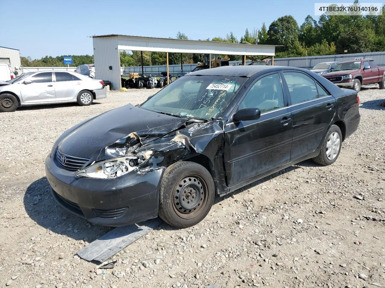 2006 Toyota Camry Le VIN: 4T1BE32K76U140196 Lot: 75452714