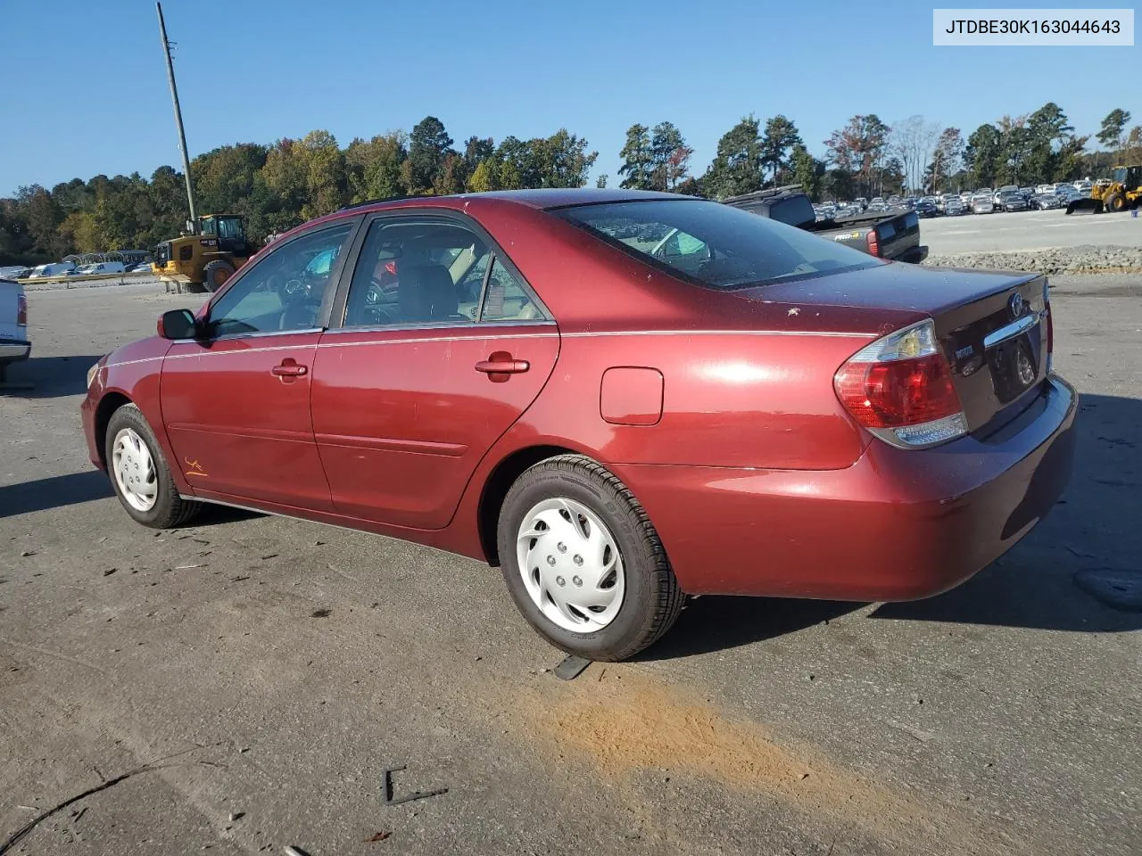 2006 Toyota Camry Le VIN: JTDBE30K163044643 Lot: 77135854