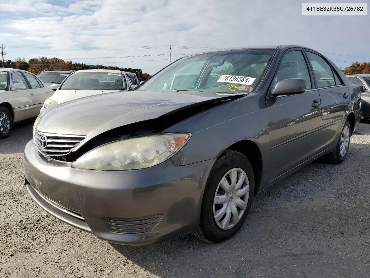 2006 Toyota Camry Le VIN: 4T1BE32K36U726782 Lot: 78138584