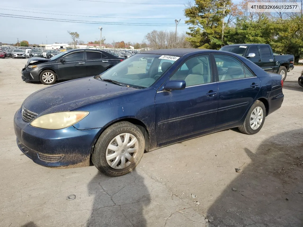 2006 Toyota Camry Le VIN: 4T1BE32K66U122577 Lot: 78148434