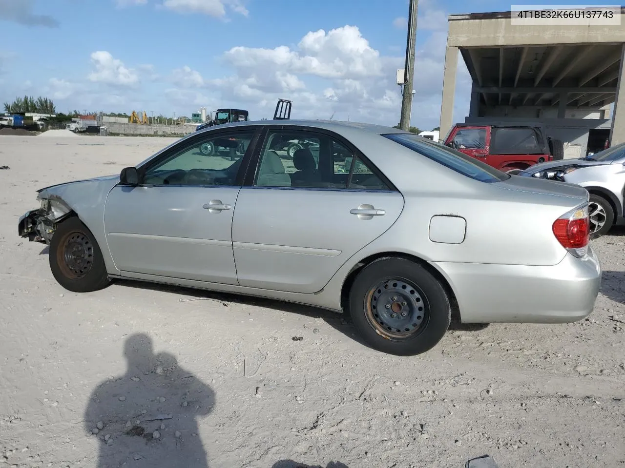 2006 Toyota Camry Le VIN: 4T1BE32K66U137743 Lot: 80426934