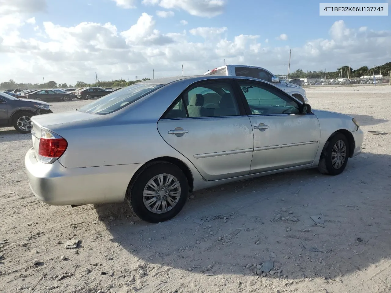 2006 Toyota Camry Le VIN: 4T1BE32K66U137743 Lot: 80426934