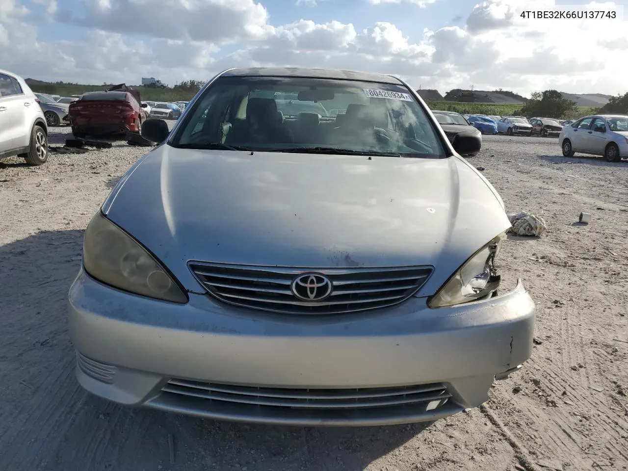 2006 Toyota Camry Le VIN: 4T1BE32K66U137743 Lot: 80426934