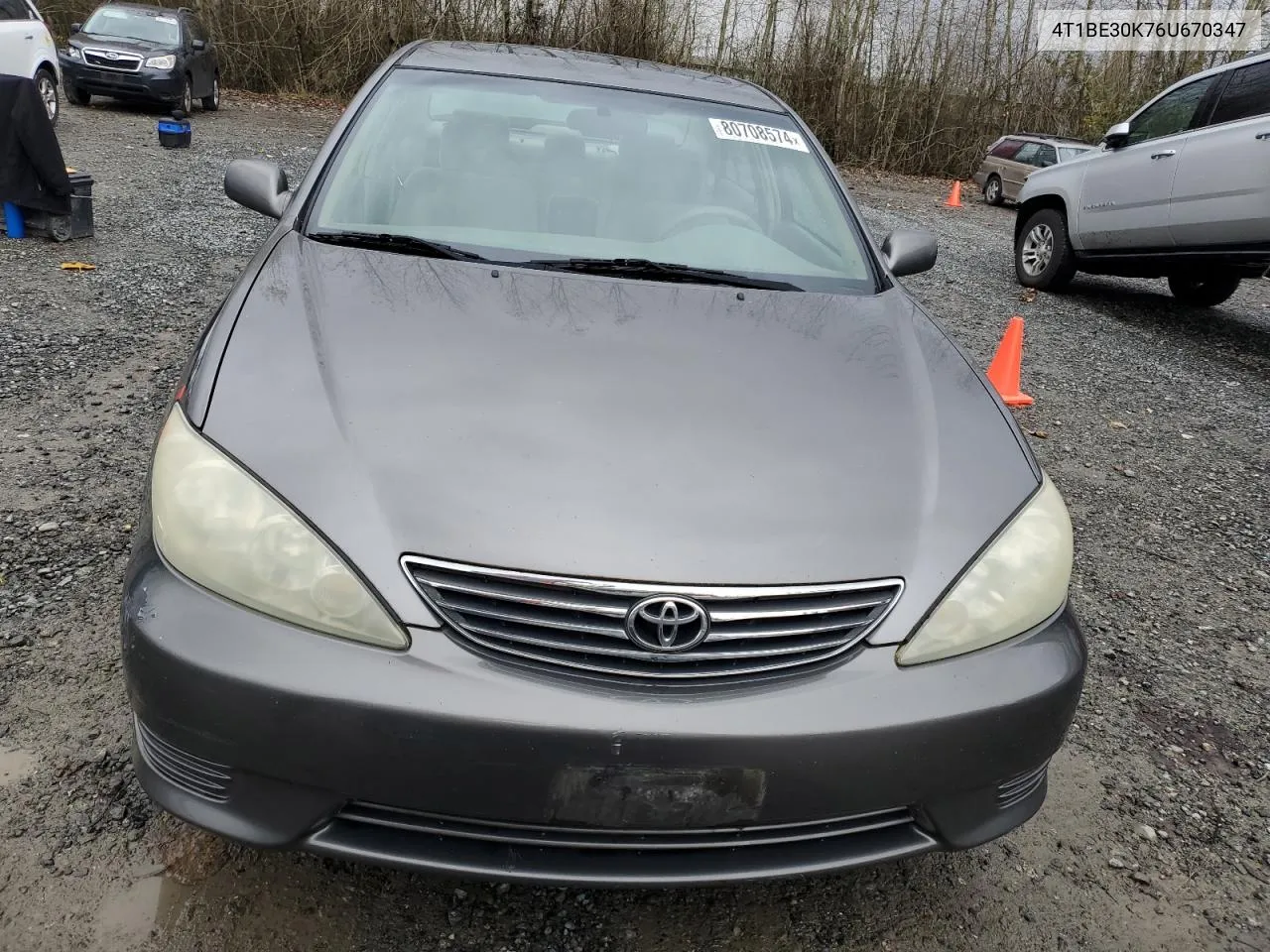 2006 Toyota Camry Le VIN: 4T1BE30K76U670347 Lot: 80708574