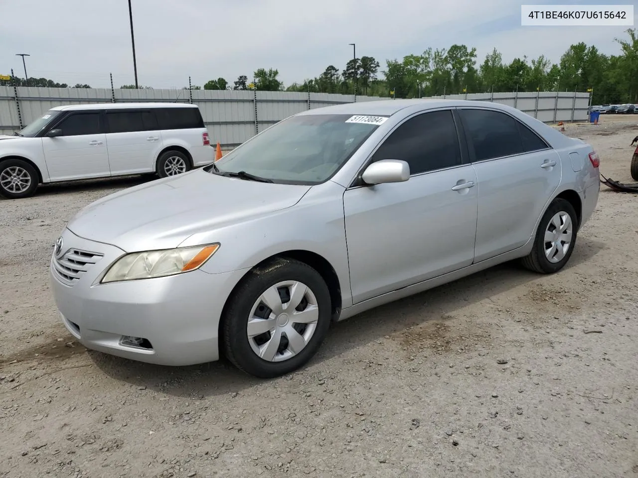 2007 Toyota Camry Ce VIN: 4T1BE46K07U615642 Lot: 51173084