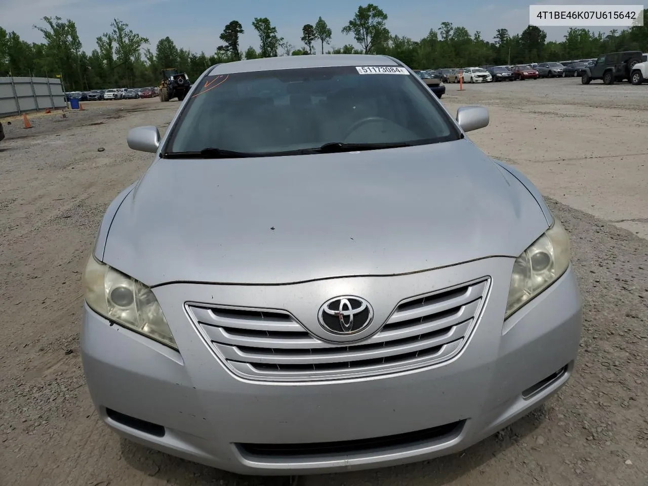 2007 Toyota Camry Ce VIN: 4T1BE46K07U615642 Lot: 51173084