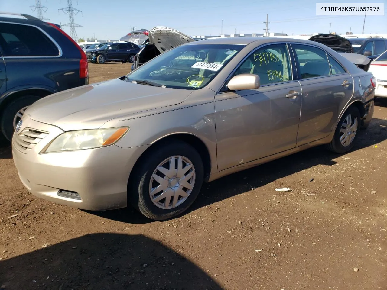 2007 Toyota Camry Ce VIN: 4T1BE46K57U652976 Lot: 51477894