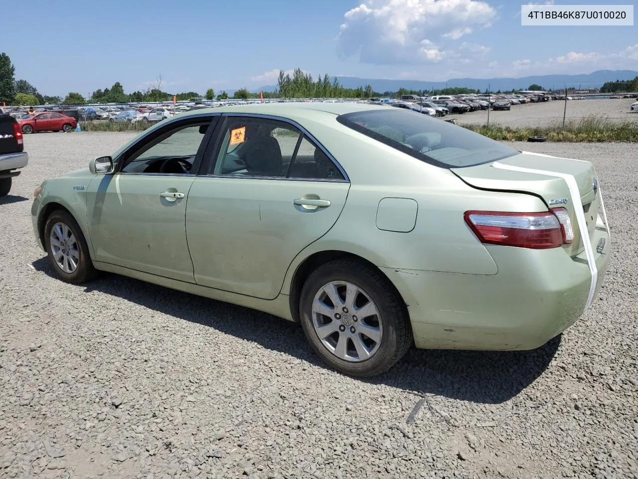 2007 Toyota Camry Hybrid VIN: 4T1BB46K87U010020 Lot: 54063643