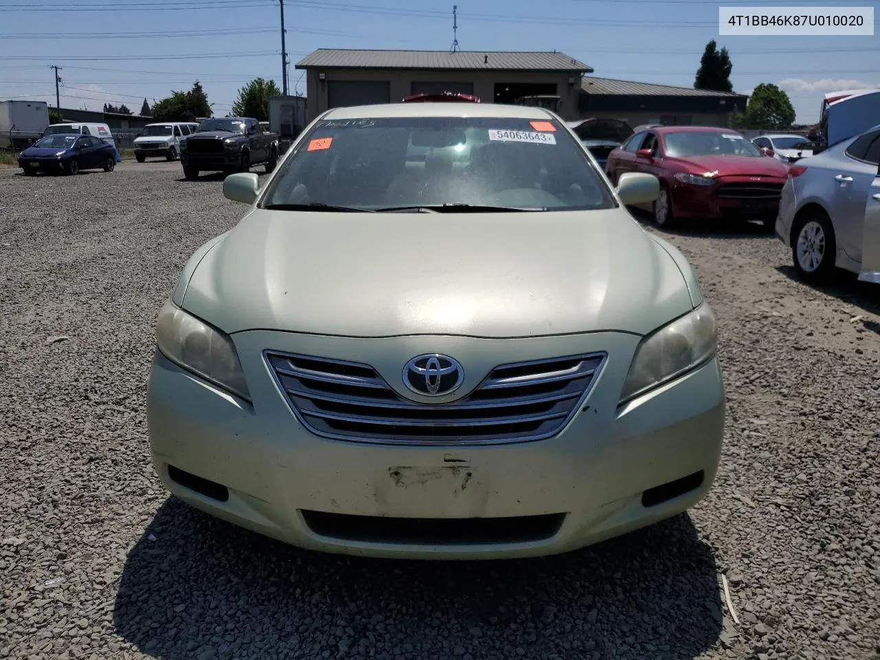 2007 Toyota Camry Hybrid VIN: 4T1BB46K87U010020 Lot: 54063643