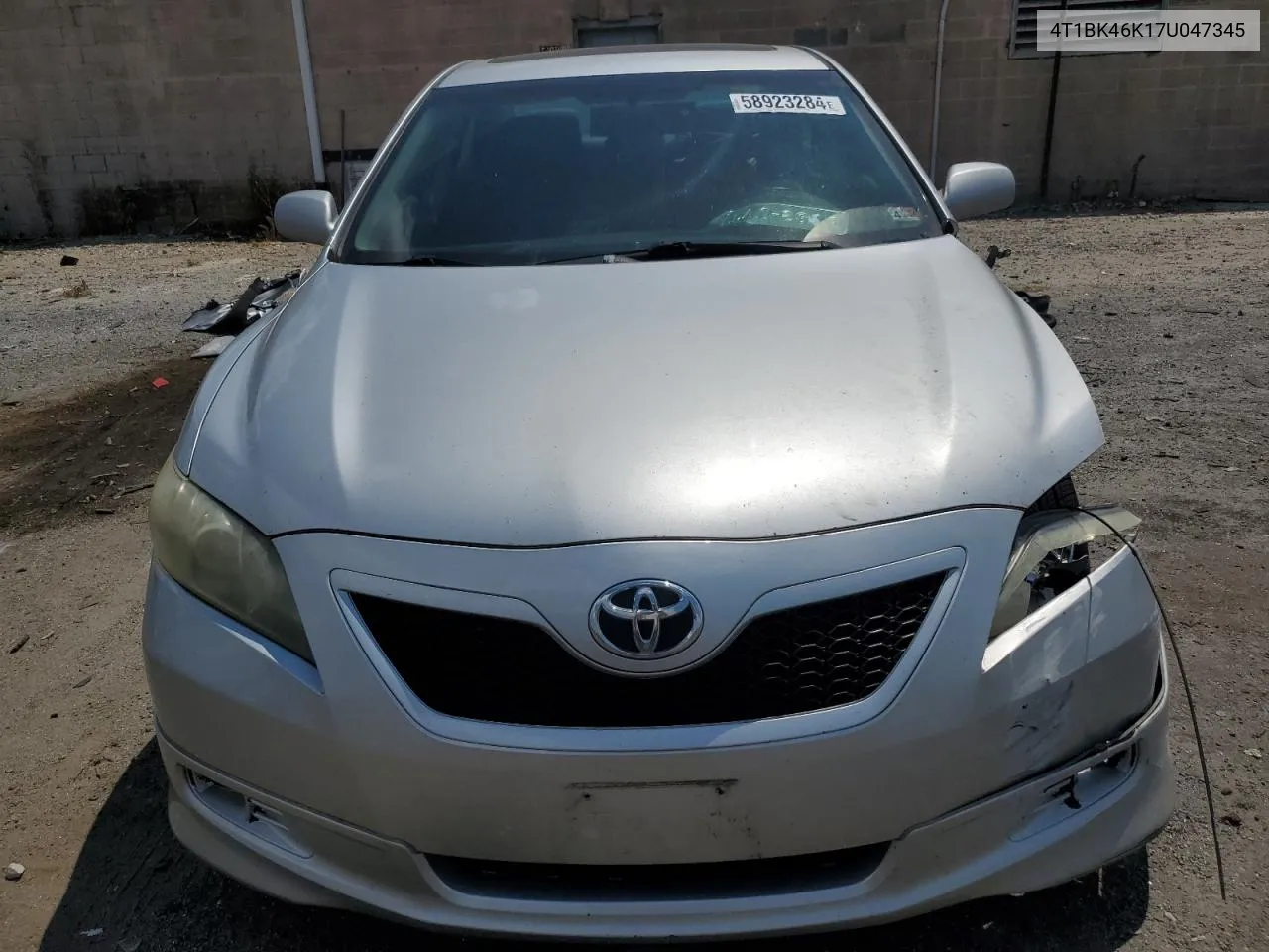 2007 Toyota Camry Le VIN: 4T1BK46K17U047345 Lot: 58923284