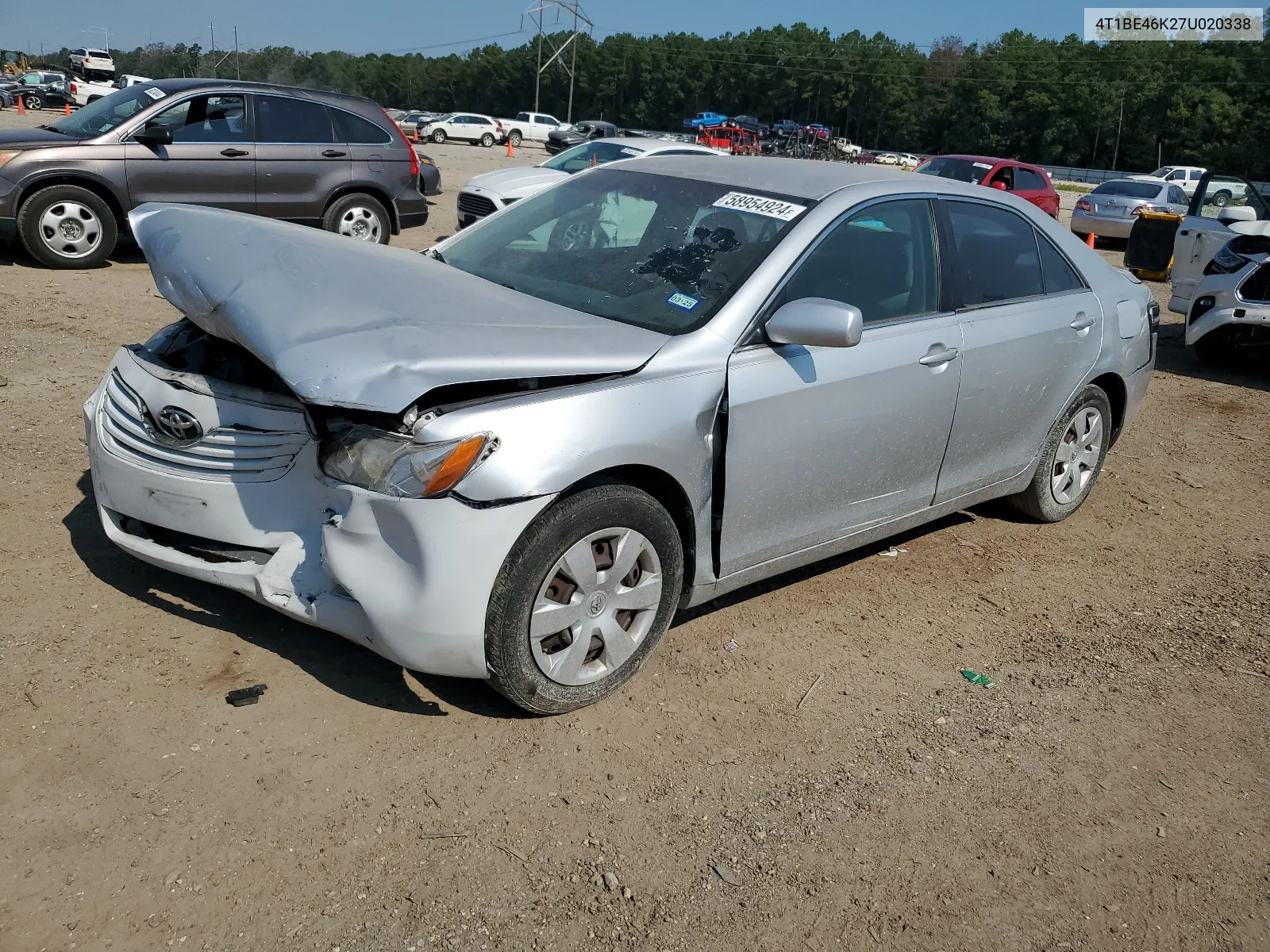 2007 Toyota Camry Ce VIN: 4T1BE46K27U020338 Lot: 58954924