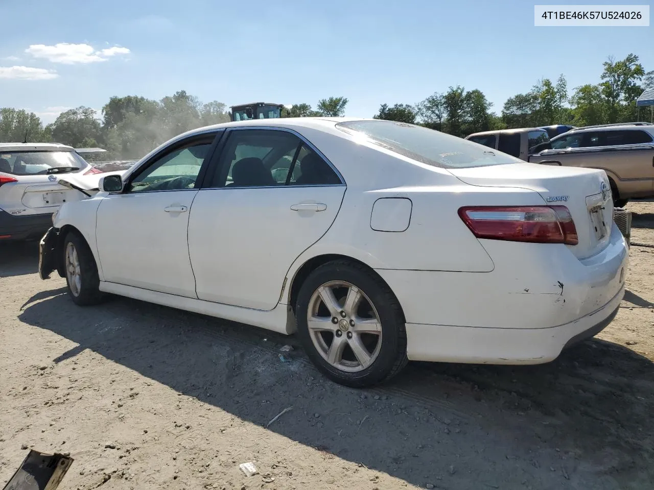 2007 Toyota Camry Ce VIN: 4T1BE46K57U524026 Lot: 60046484