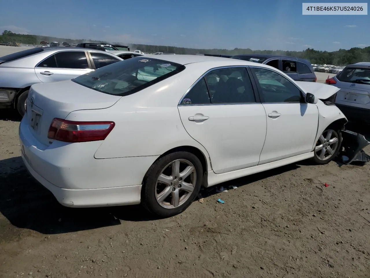 2007 Toyota Camry Ce VIN: 4T1BE46K57U524026 Lot: 60046484