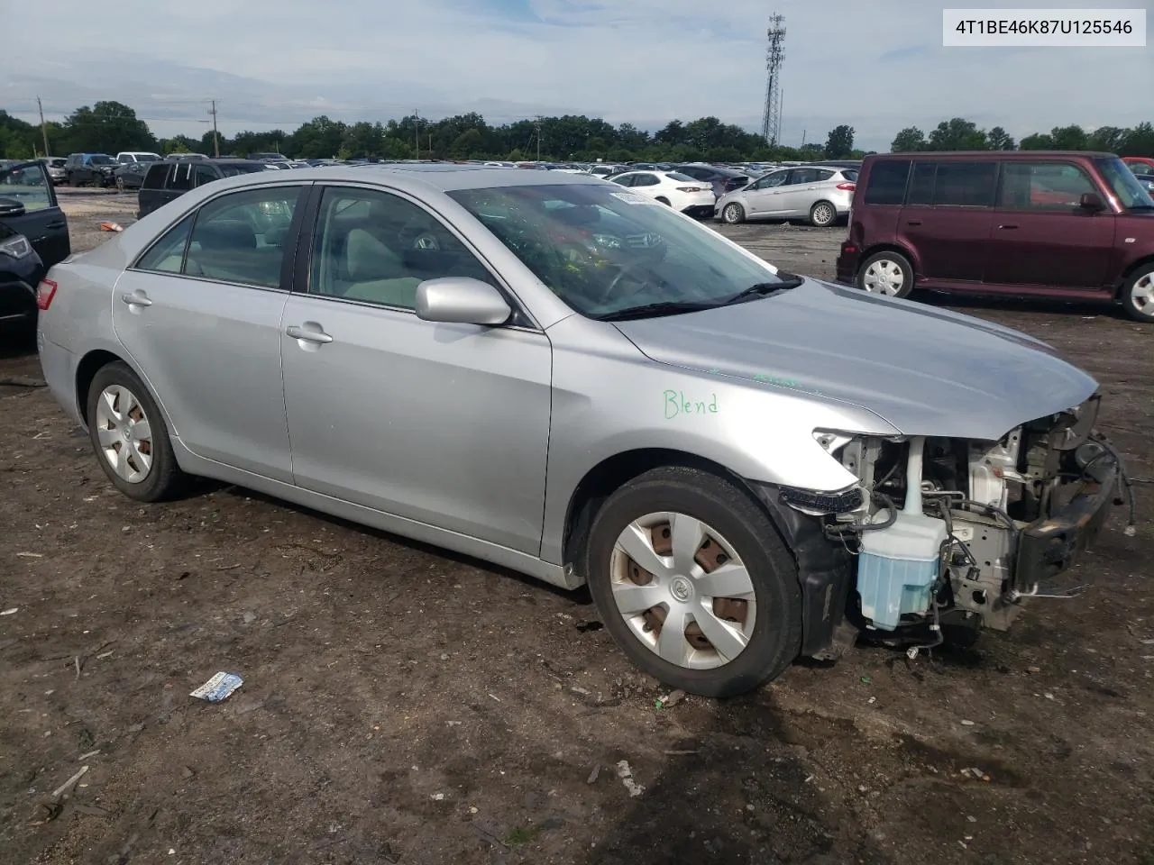 4T1BE46K87U125546 2007 Toyota Camry Ce