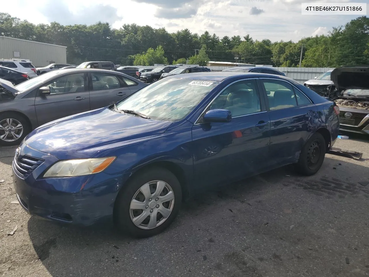 4T1BE46K27U151866 2007 Toyota Camry Ce