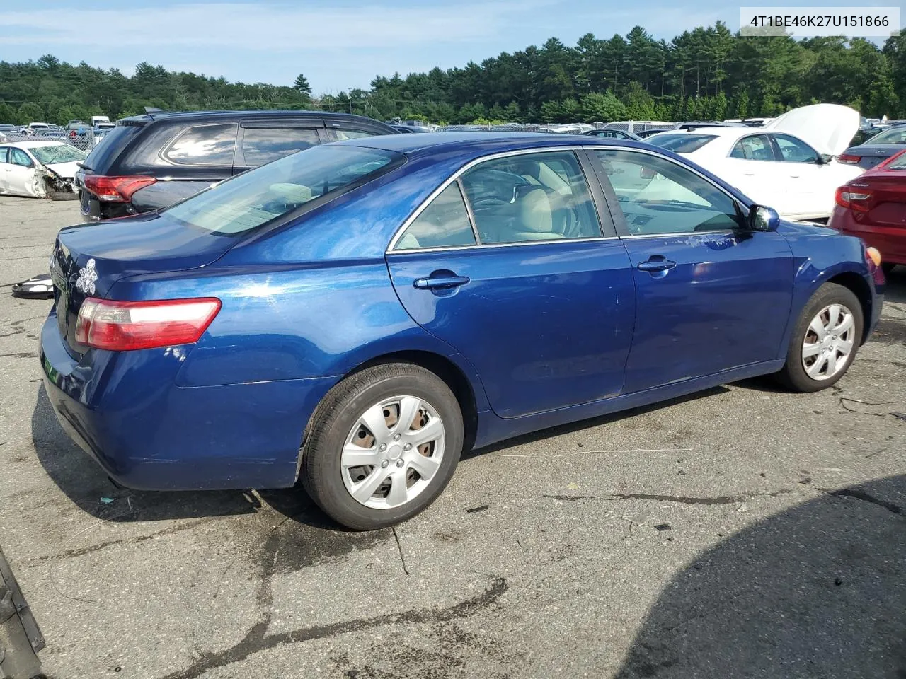 4T1BE46K27U151866 2007 Toyota Camry Ce