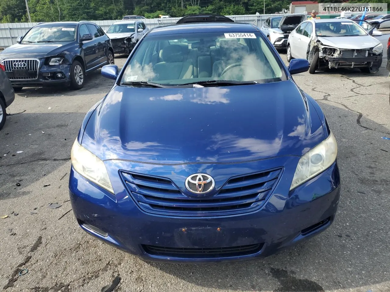 2007 Toyota Camry Ce VIN: 4T1BE46K27U151866 Lot: 63755414