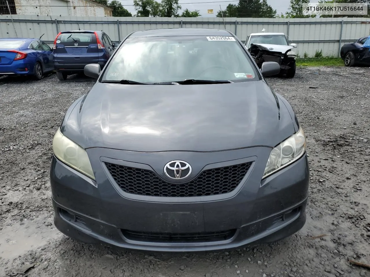 2007 Toyota Camry Le VIN: 4T1BK46K17U516644 Lot: 64352064