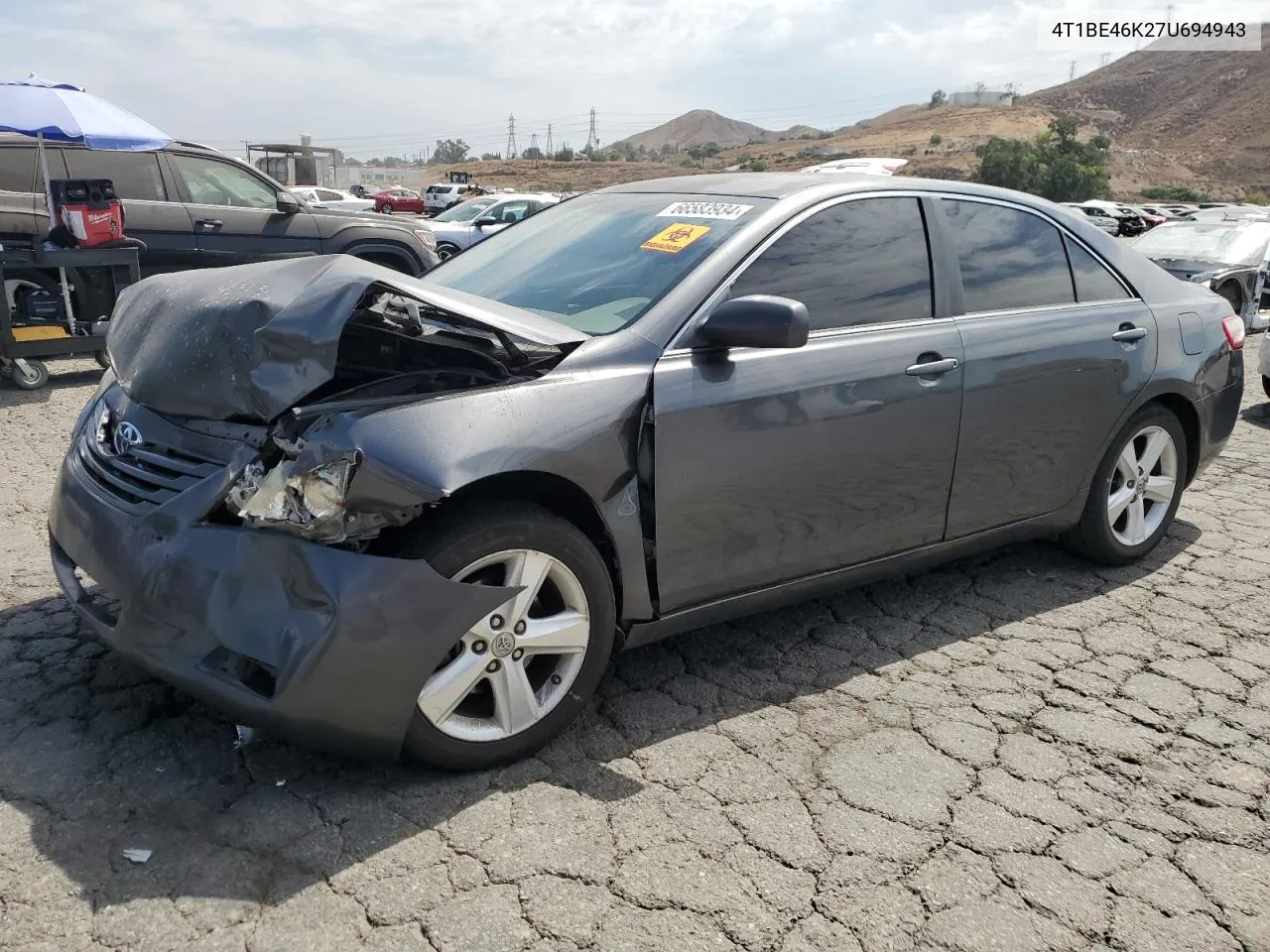 2007 Toyota Camry Ce VIN: 4T1BE46K27U694943 Lot: 66583934