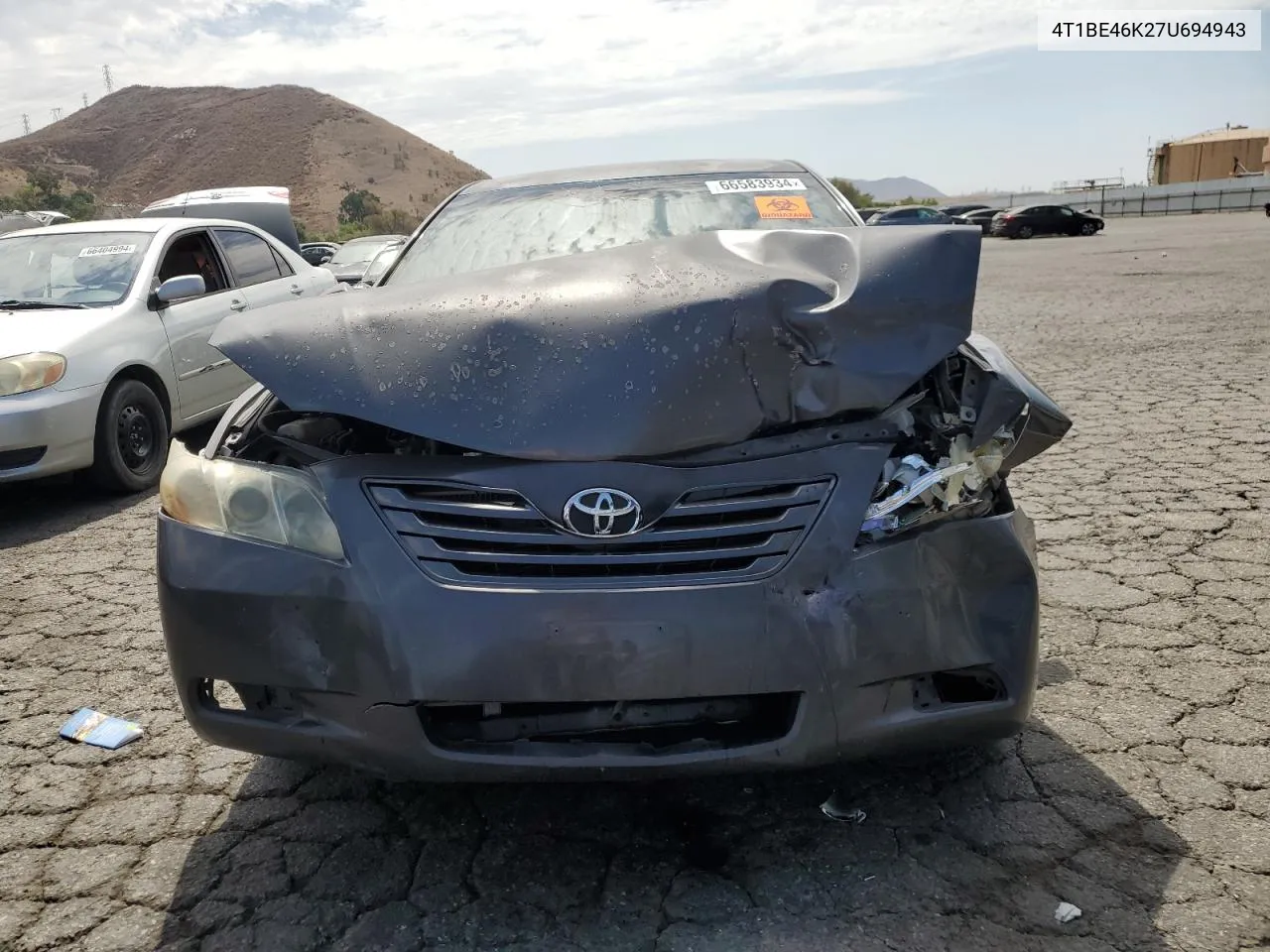 2007 Toyota Camry Ce VIN: 4T1BE46K27U694943 Lot: 66583934