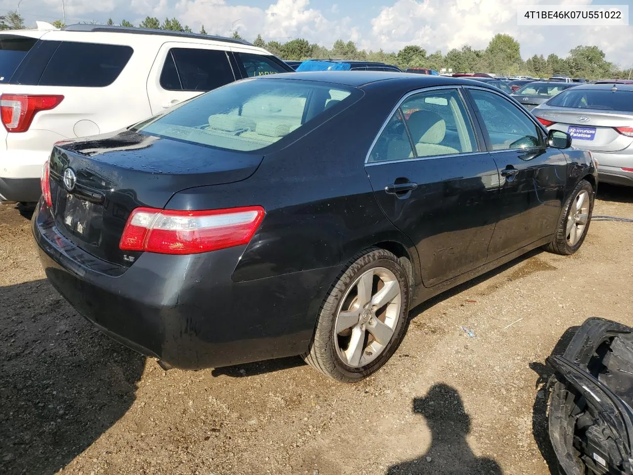 4T1BE46K07U551022 2007 Toyota Camry Ce