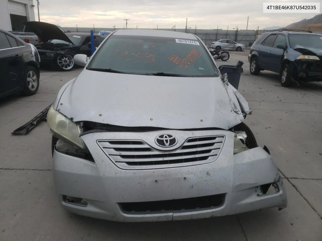 2007 Toyota Camry Ce VIN: 4T1BE46K87U542035 Lot: 66701474