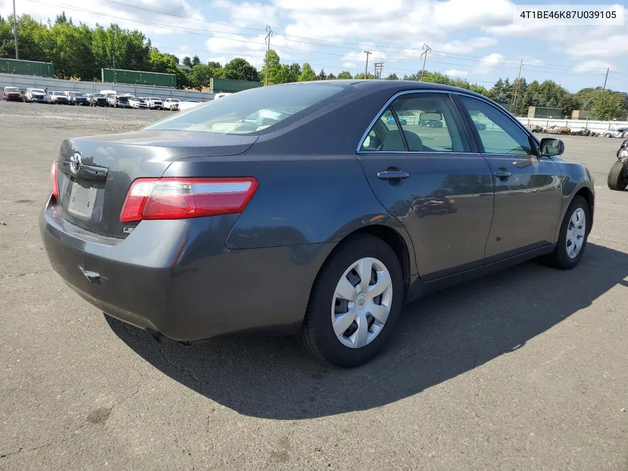 4T1BE46K87U039105 2007 Toyota Camry Ce