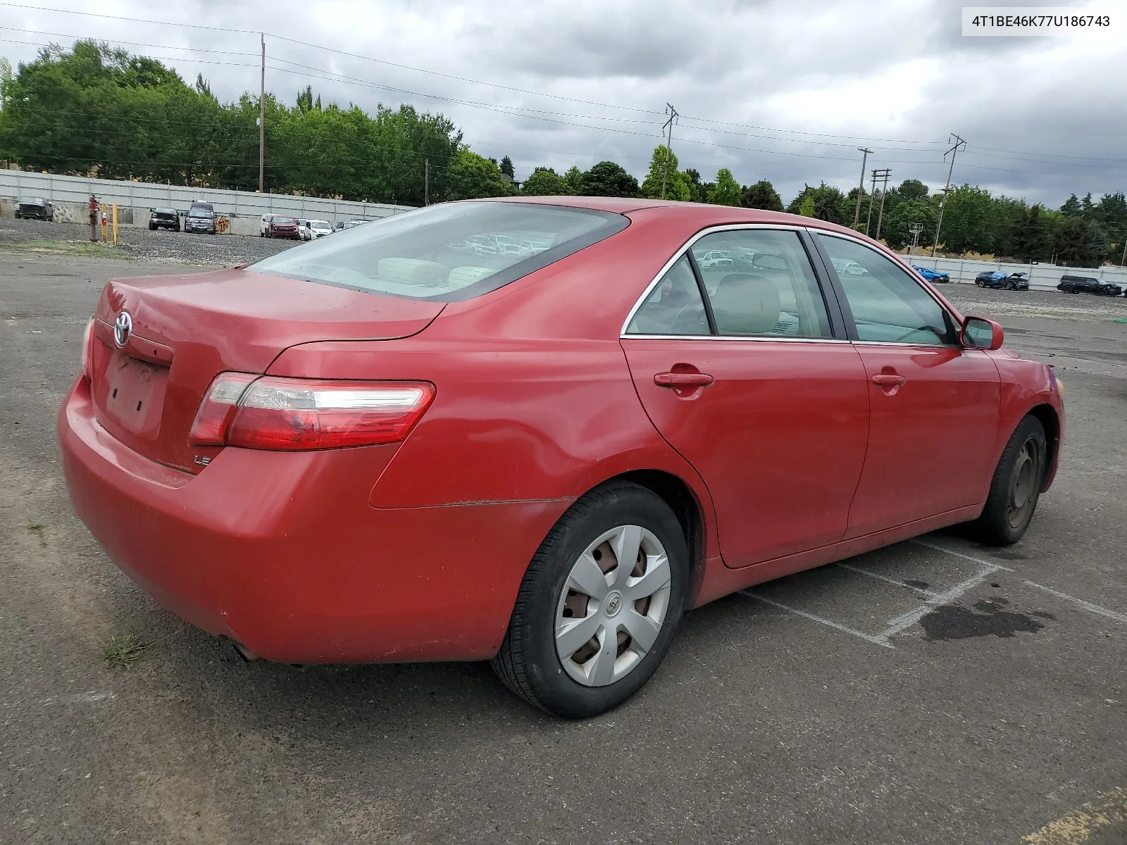 2007 Toyota Camry Ce VIN: 4T1BE46K77U186743 Lot: 67612294