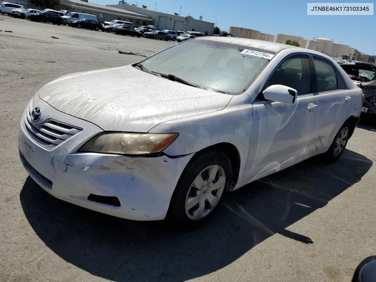 2007 Toyota Camry Ce VIN: JTNBE46K173103345 Lot: 67912794