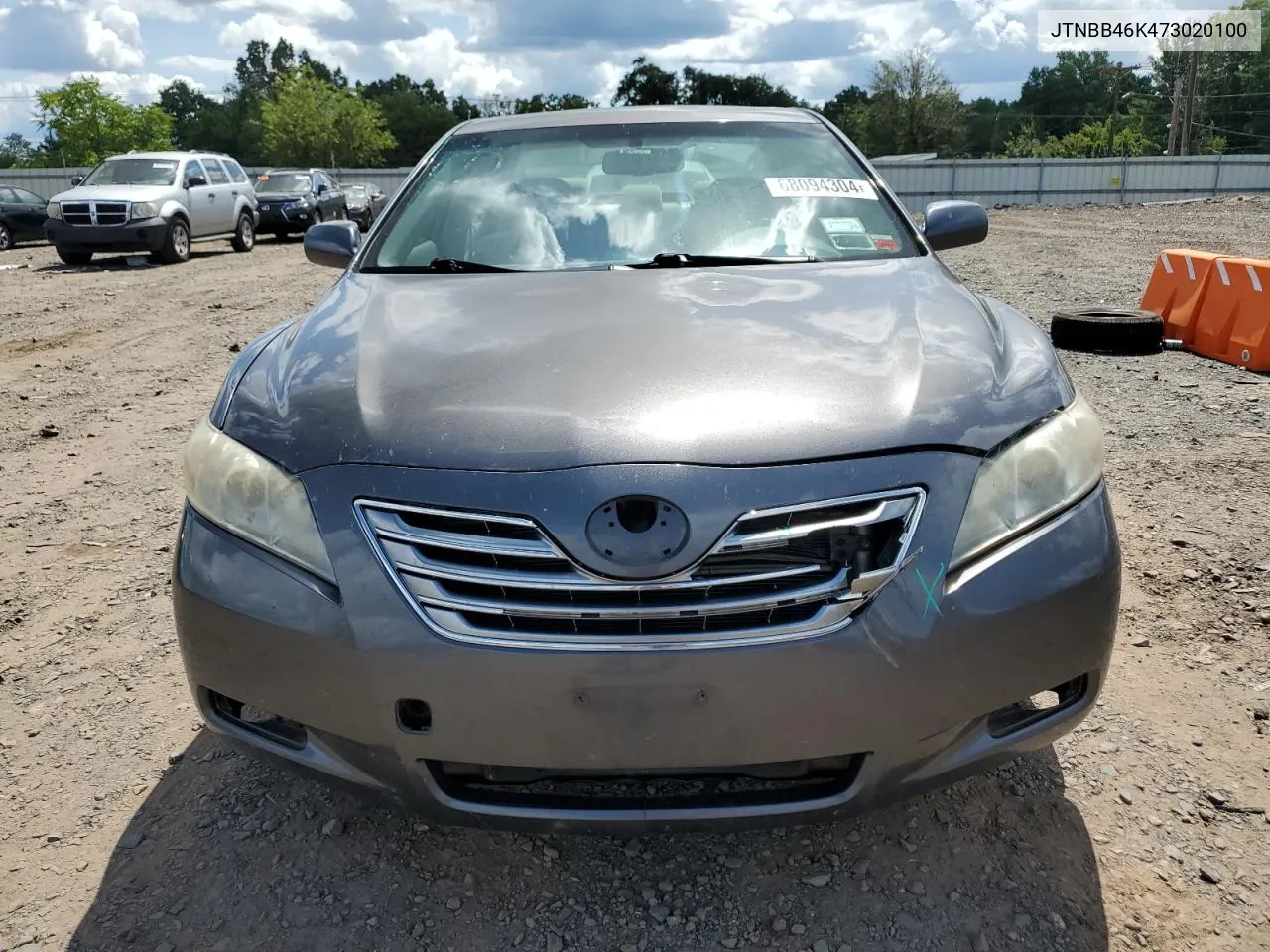 2007 Toyota Camry Hybrid VIN: JTNBB46K473020100 Lot: 68094304