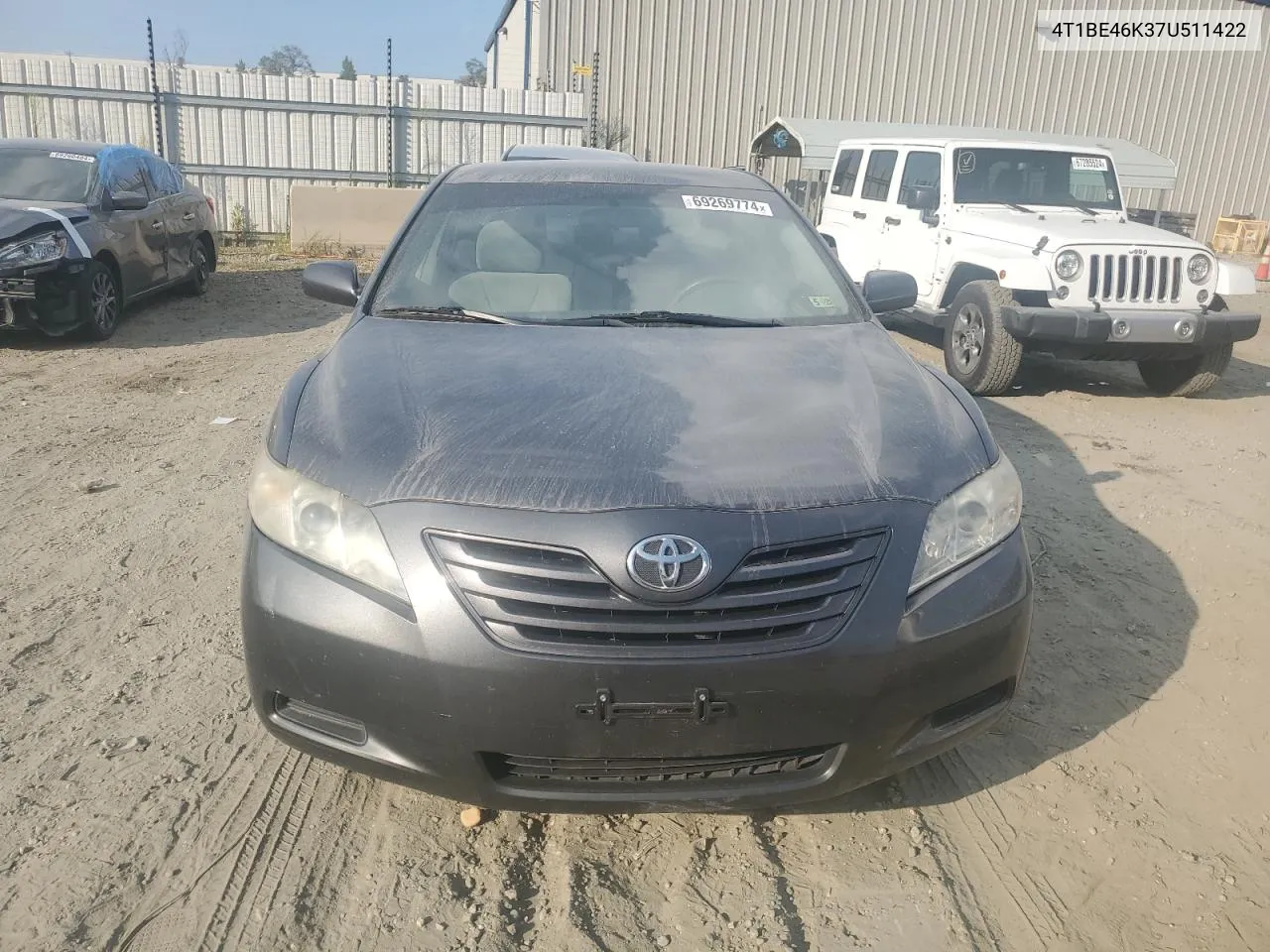 4T1BE46K37U511422 2007 Toyota Camry Ce