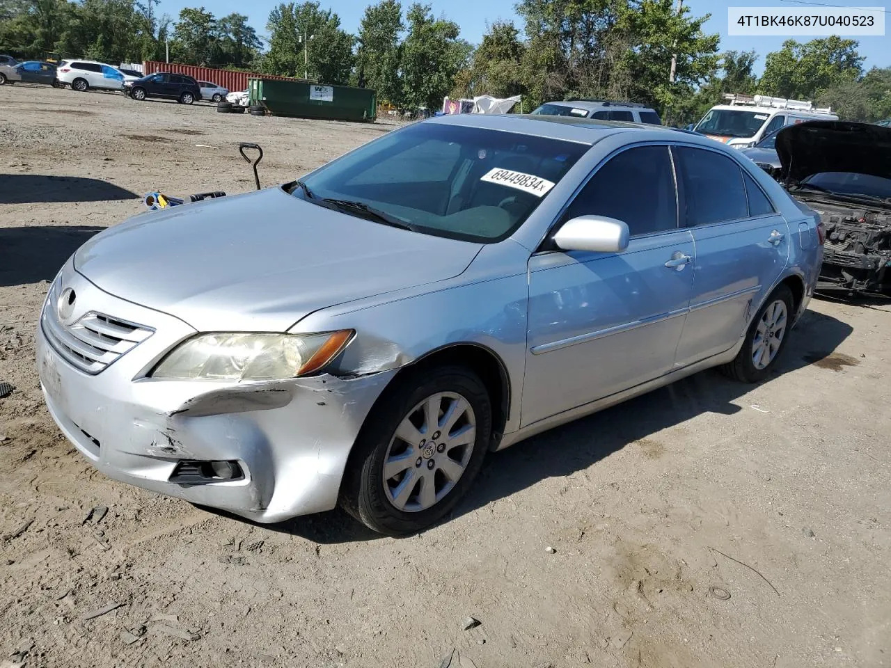 4T1BK46K87U040523 2007 Toyota Camry Le